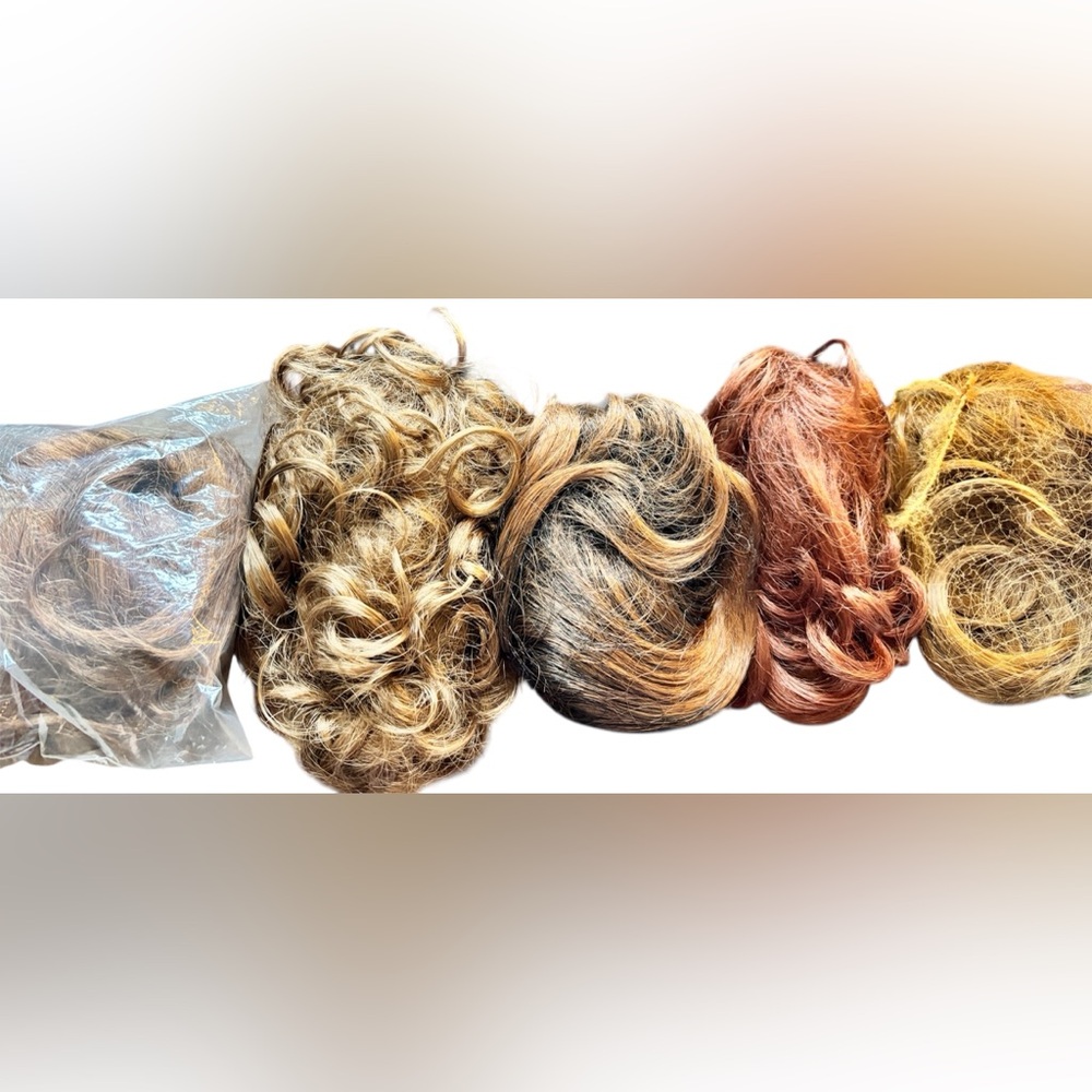 Assorted clip in Auburn ponytails - varied colors, lengths and textures